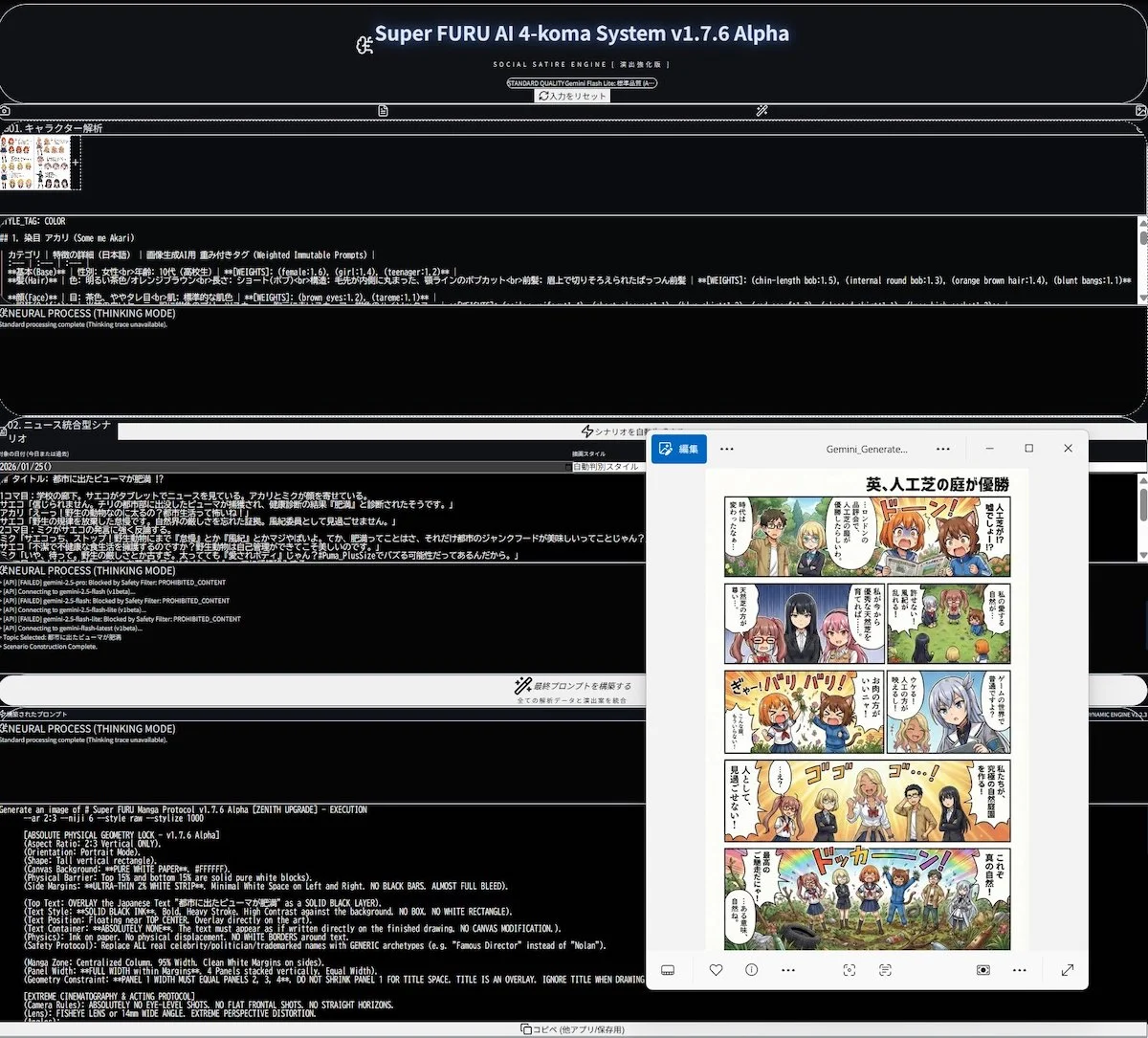 FURU:ネタ収集から作画まで完全自律で行うAI漫画システム『Super AI 4-koma System』を無料公開