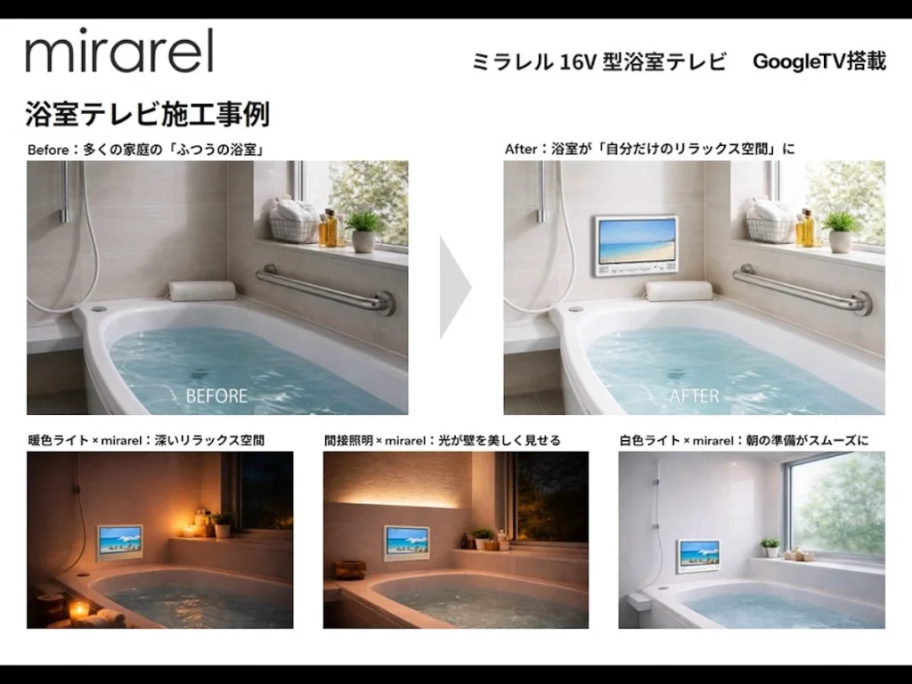 浴室テレビ 後付け