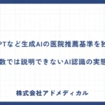 クリニックAI認識調査 アドメディカル 名古屋