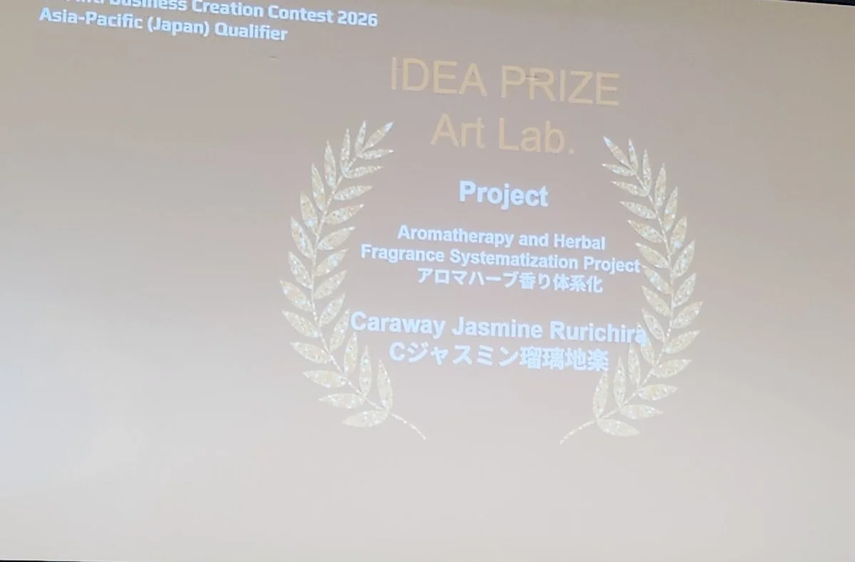 SIH国際ビジネス創造コンテスト2026 アジア太平洋予選に登壇し、アート部門アイディア賞を受賞しました