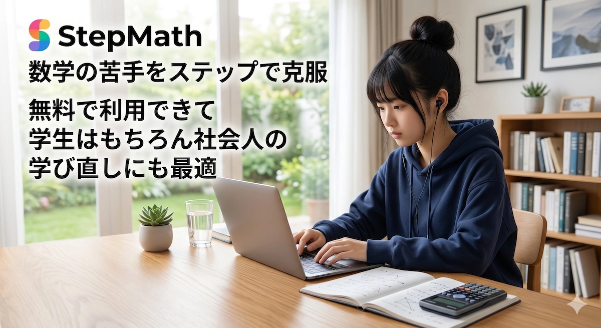 社会人の数学学び直しを支援するWeb教材「StepMath」を公開