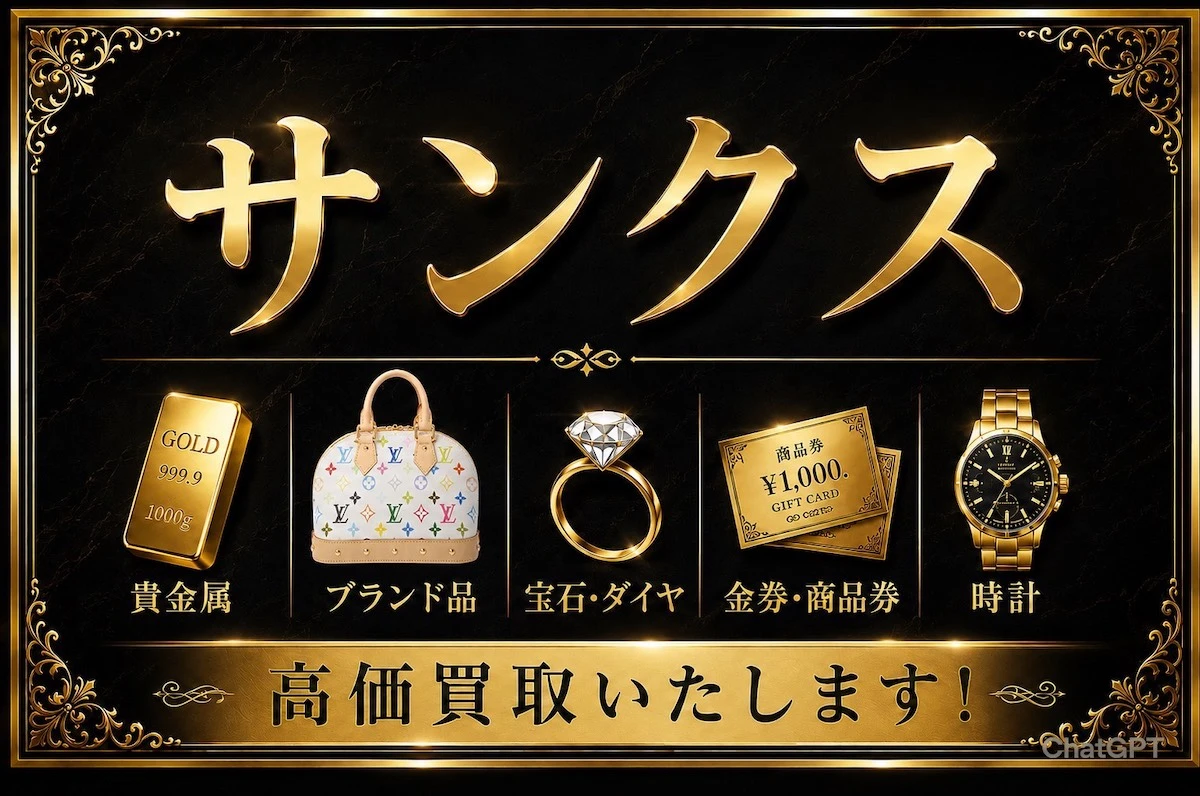 ブランドショップサンクス須坂店が長野県須坂市にオープン　ブランド品・貴金属の買取を開始、販売は8月中旬予定