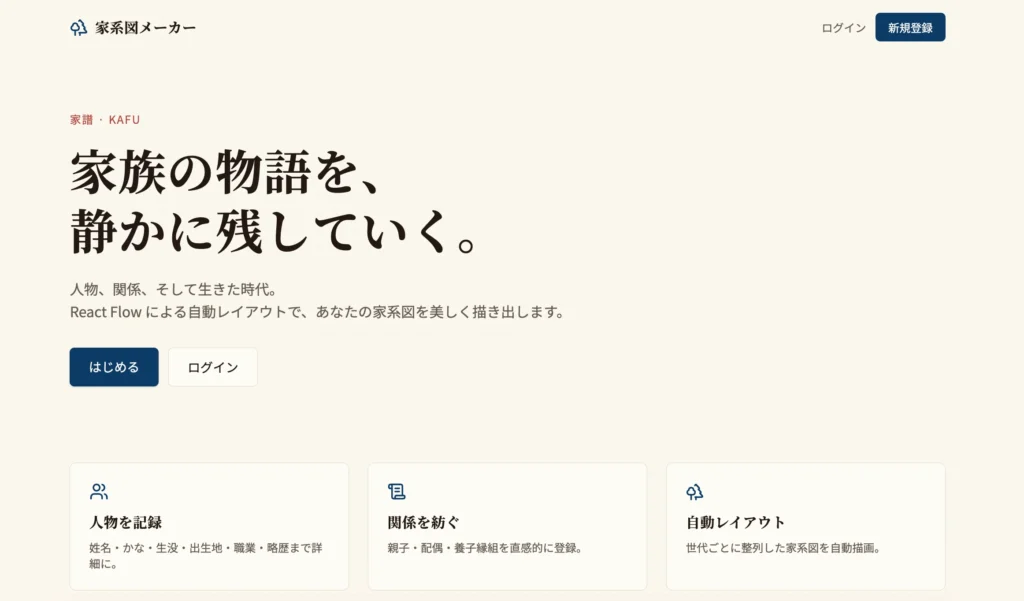 家系図メーカー 家族史 作成サービス