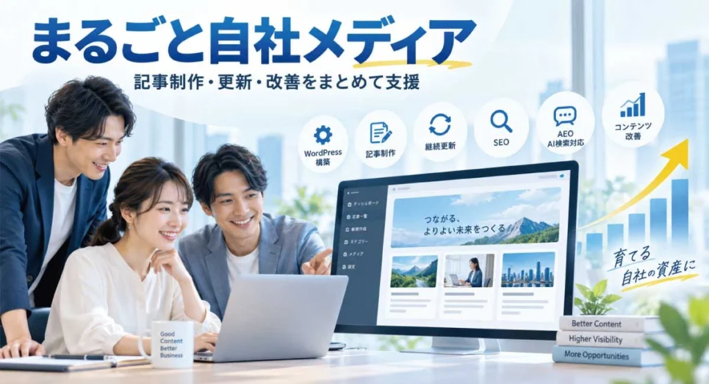 オウンドメディア運用代行 まるごと自社メディア