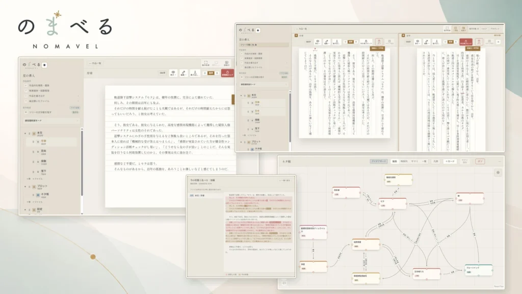 小説執筆 Webサービス のまべる