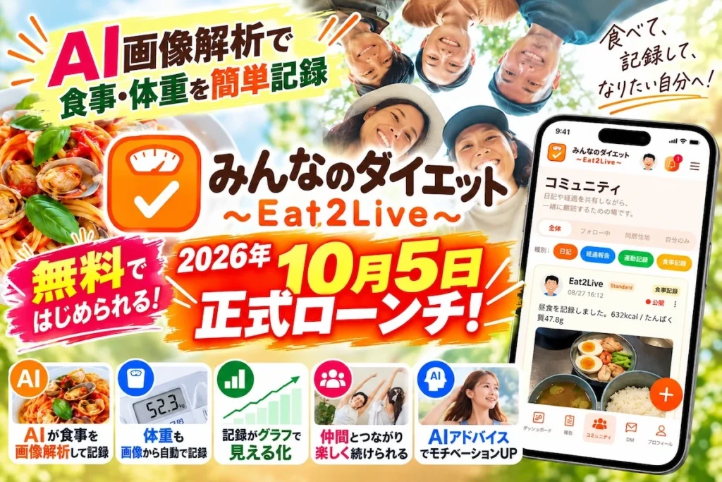 Eat2Live レコーディングダイエット AI画像解析